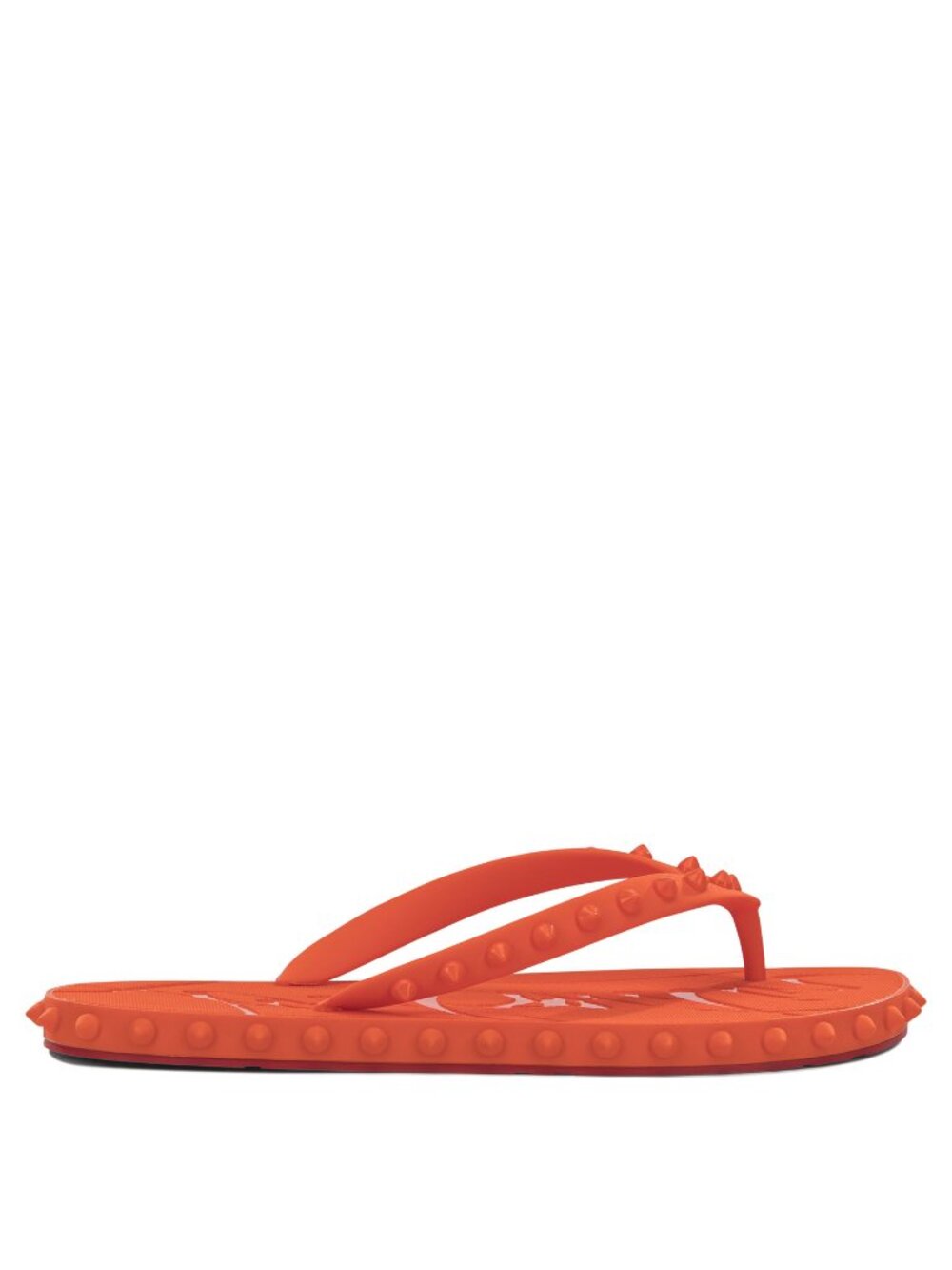 Christian Louboutin Super Loubi Flip Flop Sandals IT 38 Women Orange New